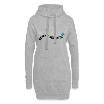 RETRAITE. BONNE RETRAITE. JOYEUSE RETRAITE - Sweat-shirt à capuche long Femme - gris chiné - Devant