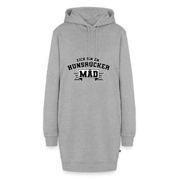 Hunsrücker MÄD die Geschenkidee - Hoodie-Kleid - Grau meliert - Vorne