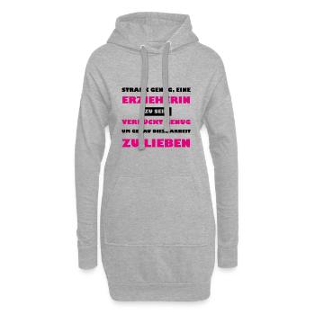 STARK GENUG EINE ERZIEHERIN ZU SEIN - Hoodie-Kleid - Grau meliert - Vorne