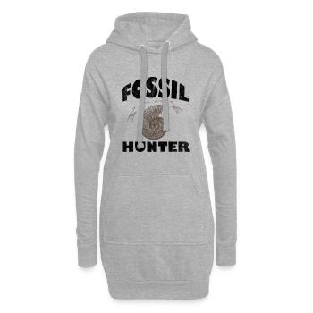 Les fossiles en quête d'endurance - Sweat-shirt à capuche long Femme - gris chiné - Devant