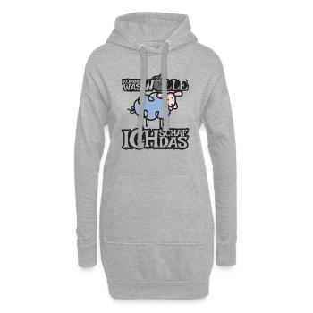 Komme was Wolle ich Schaf das - Hoodie-Kleid - Grau meliert - Vorne