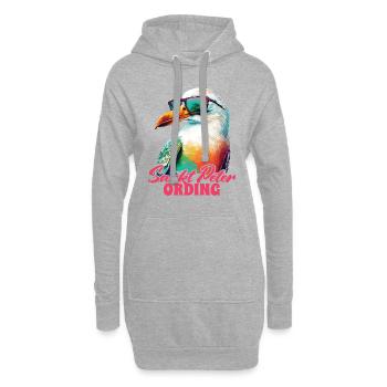 Sankt Peter Ording Holiday Seagull avec lunettes de soleil - Sweat-shirt à capuche long Femme - gris chiné - Devant