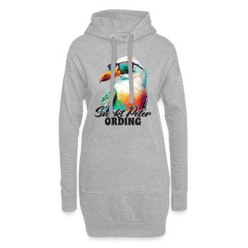 Sankt Peter Ording Holiday Seagull avec lunettes de soleil - Sweat-shirt à capuche long Femme - gris chiné - Devant