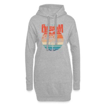 Borkum Northsea Beach Vibes Vintage - Hoodie-Kleid - Grau meliert - Vorne