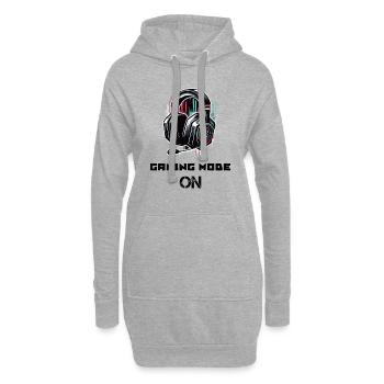 Gaming Mode On Gamer Sprüche Shirt - Hoodie-Kleid - Grau meliert - Vorne