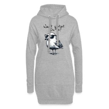 Watt vous regarde alors en disant - Sweat-shirt à capuche long Femme - gris chiné - Devant