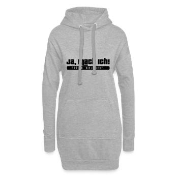 Ja, mach ich! Später vielleicht. Cooler Spruch - Hoodie-Kleid - Grau meliert - Vorne