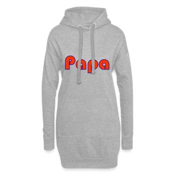 PAPA. VATERTAG. ALLES GUTE ZUM GEBURTSTAG, PAPA. ALLES GUTE ZUM GEBURTSTAG - Hoodie-Kleid - Grau meliert - Vorne