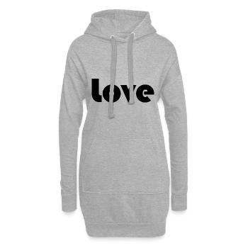 VALENTINSTAG. Junggesellinnenabschied. ICH LIEBE DICH. ICH LIEBE DICH. LIEBE - Hoodie-Kleid - Grau meliert - Vorne