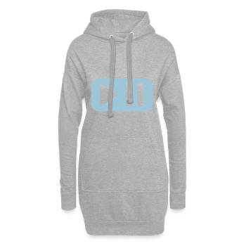 pause play taste - Hoodie-Kleid - Grau meliert - Vorne