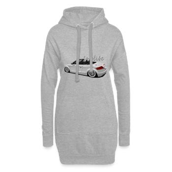 roadster tt 8j - Sweat-shirt à capuche long Femme - gris chiné - Devant