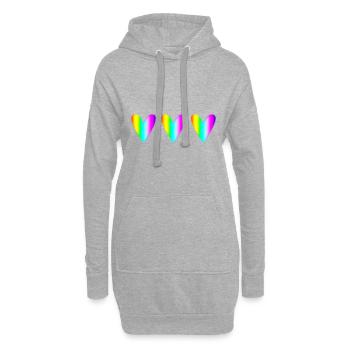 MAMAN. FÊTE DES MÈRES. BONNE FÊTE MAMAN. JE T'AIME - Sweat-shirt à capuche long Femme - gris chiné - Devant