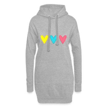 MERES FESTIVAL. MAMA. MAMA. MAMA. MAMMA. FEST - Hoodie-Kleid - Grau meliert - Vorne