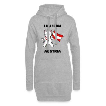 Je viens d'Autriche - Sweat-shirt à capuche long Femme - gris chiné - Devant