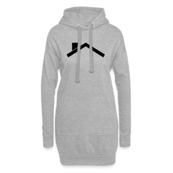 Maison toit - Sweat-shirt à capuche long Femme - gris chiné - Devant