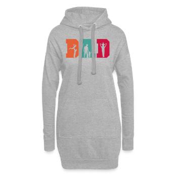 Père, papa, fête des pères, - Sweat-shirt à capuche long Femme - gris chiné - Devant