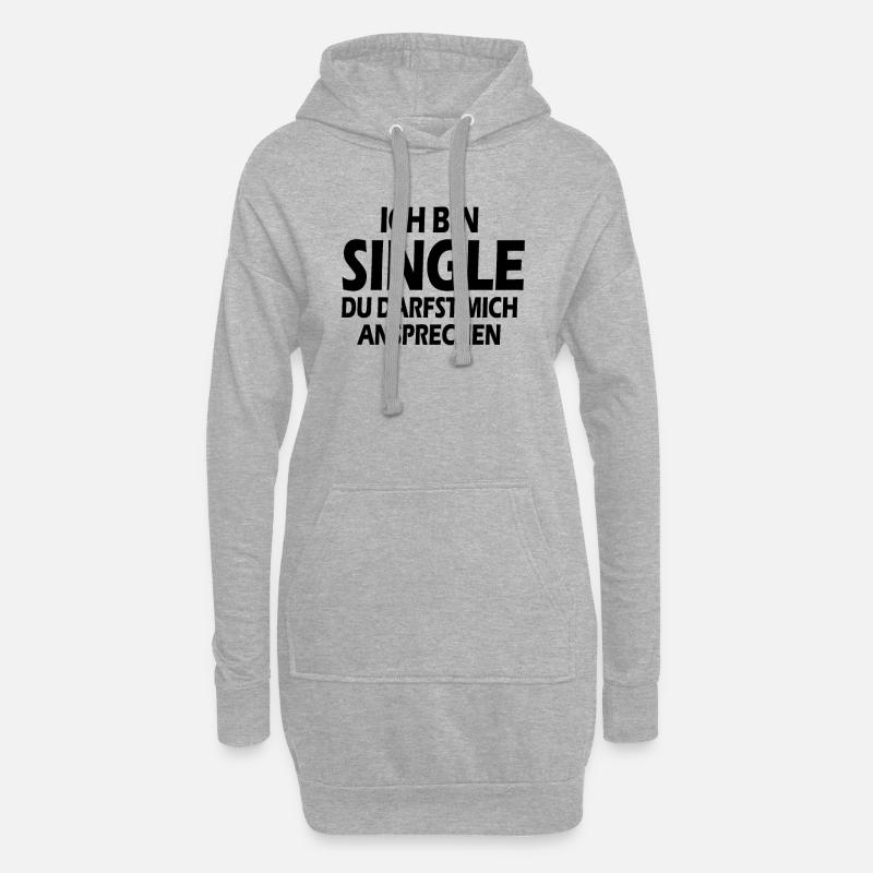 Single - Hoodie-Kleid - Grau meliert