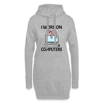 Computer Nerd Programmierer Herren Geschenk - Hoodie-Kleid - Grau meliert - Vorne