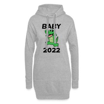 Bébé 2022 - Nouveau-Né 2022 Cadeau de bébé - Sweat-shirt à capuche long Femme - gris chiné - Devant