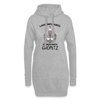 Grömitz - Hoodie-Kleid - Grau meliert - Vorne