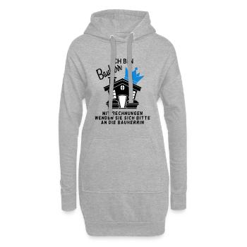 Bauherr Hausbau Baustelle Richtfest - Hoodie-Kleid - Grau meliert - Vorne