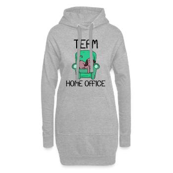Home Office - Hoodie-Kleid - Grau meliert - Vorne
