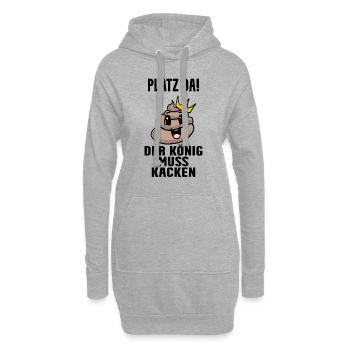 Kacke König - Hoodie-Kleid - Grau meliert - Vorne