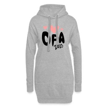 Opa 2023 - Opa werden - Bald Opa - Hoodie-Kleid - Grau meliert - Vorne