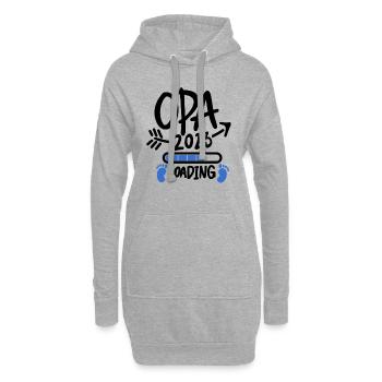 Opa 2023 - Werdende Opa - Hoodie-Kleid - Grau meliert - Vorne
