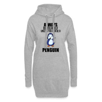 Pinguin Pinguine - Hoodie-Kleid - Grau meliert - Vorne