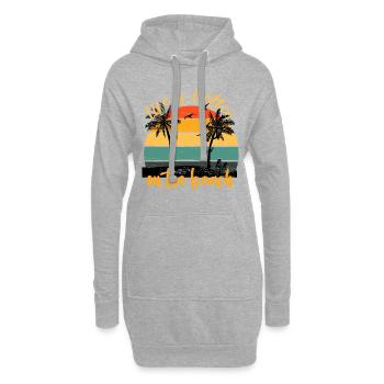 Life is better on the beach vintage sunset - Hoodie-Kleid - Grau meliert - Vorne