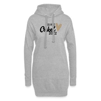 Onkel 2022 - Onkel werden - Hoodie-Kleid - Grau meliert - Vorne
