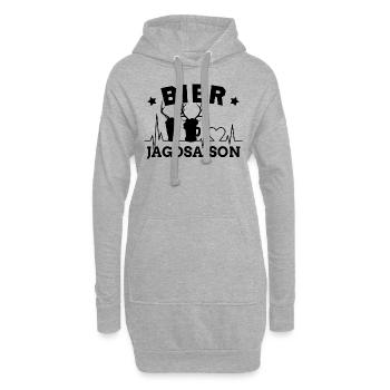 Bier lustige Sprüche Jäger jagen Bierzelt feiern - Hoodie-Kleid - Grau meliert - Vorne