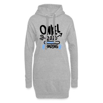 Onkel 2023 - Onkel werden - Onkel loading 2023 - Hoodie-Kleid - Grau meliert - Vorne