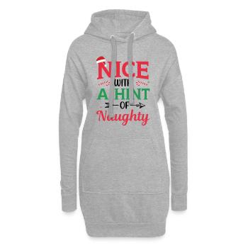 Schön mit einem Hauch von unanständig Weihnachten - Hoodie-Kleid - Grau meliert - Vorne