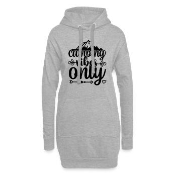 Camping Vibes Vacances - Sweat-shirt à capuche long Femme - gris chiné - Devant