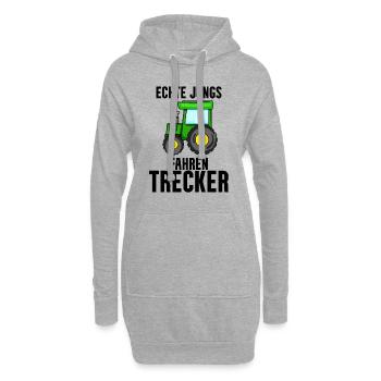 Trecker Bauer Landwirt Traktor Junge Geschenk - Hoodie-Kleid - Grau meliert - Vorne