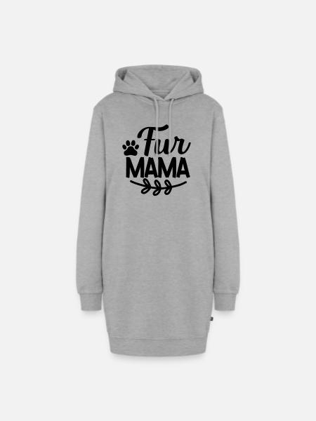 Fell-Mama - Hoodie-Kleid - Grau meliert