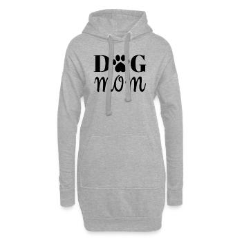 Maman chien - Sweat-shirt à capuche long Femme - gris chiné - Devant