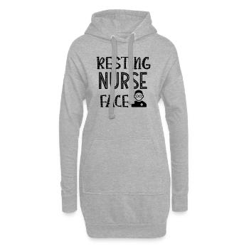 Resting Nurse Face - Hoodie-Kleid - Grau meliert - Vorne