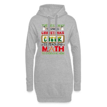 Ugly Christmas Mathe-Lehrer Ugly Christmas Sweater - Hoodie-Kleid - Grau meliert - Vorne