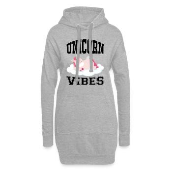 Unicorn Vibes Unicorn - Sweat-shirt à capuche long Femme - gris chiné - Devant