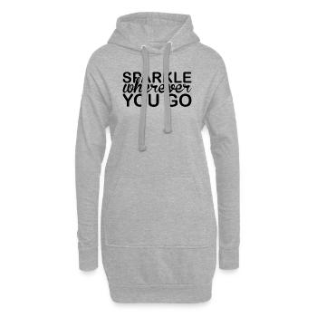 Funkeln Sie, wohin Sie auch gehen Unicorn - Hoodie-Kleid - Grau meliert - Vorne