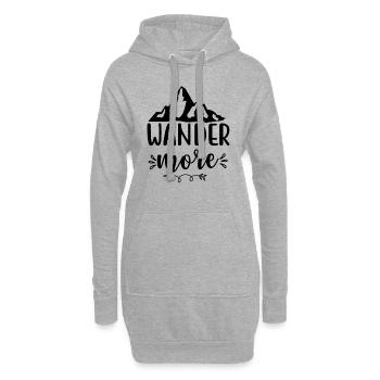 Vacances amoureux de la nature camping drôle de dicton - Sweat-shirt à capuche long Femme - gris chiné - Devant
