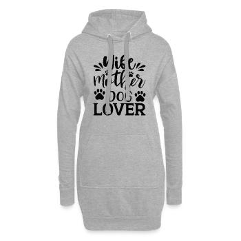 Ehefrau Mutter Hundeliebhaberin - Hoodie-Kleid - Grau meliert - Vorne