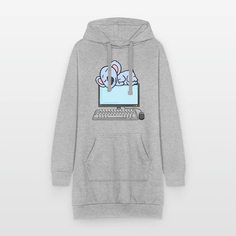 Koala Computer Nerd Programmierer Geschenk Hoodie-Kleid