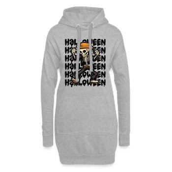 Halloween Design gruselig für die nächste Party - Hoodie-Kleid - Grau meliert - Vorne