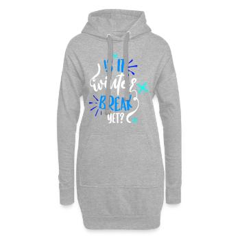 C’est la trêve hivernale ? - Colorisé - Sweat-shirt à capuche long Femme - gris chiné - Devant