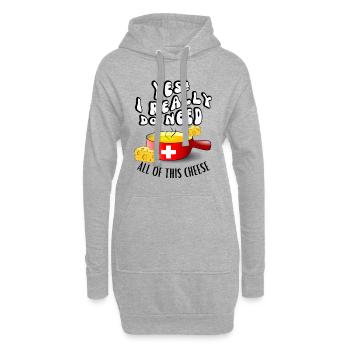 Fondue au fromage dicton amusant pour la fête de la fondue au fromage - Sweat-shirt à capuche long Femme - gris chiné - Devant