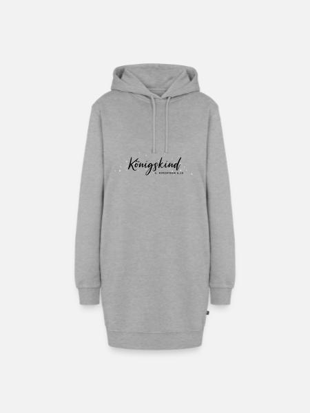 Koenigskind - 2. Korinther 6,18 - Hoodie-Kleid - Grau meliert
